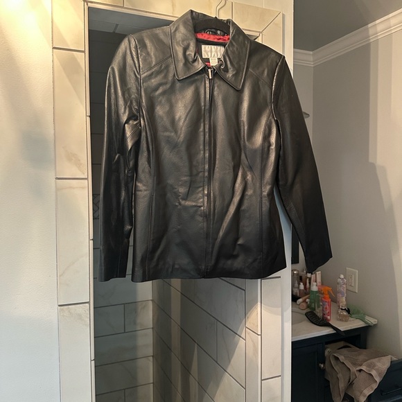 Worthington Black Leather Jacket-Lambskin. Worn 1x - Picture 3 of 11